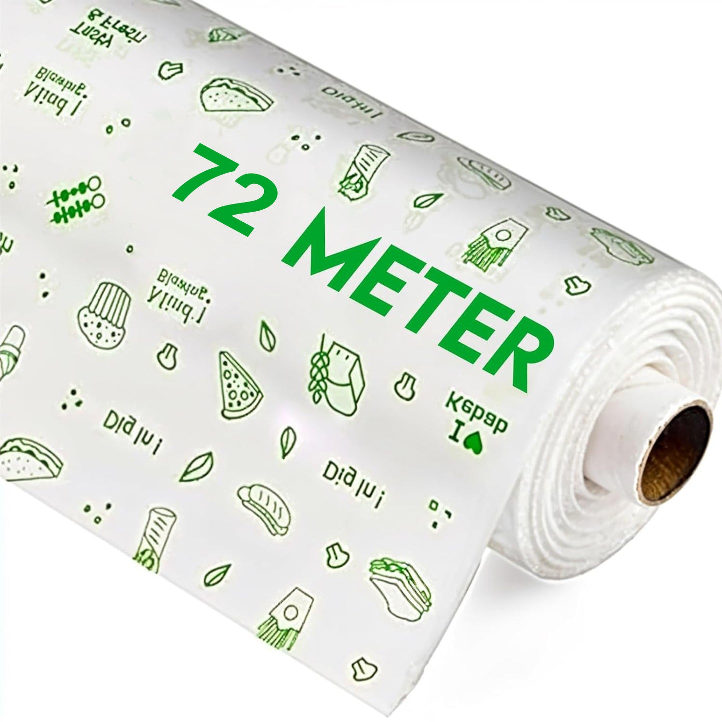 Well Pack Food Wrapping Paper Roll | Baking Paper | Roti Wrap | Packing All Food Items | Non Stick Paper | Parchment roll for Oil Absorption & Microwave Safe Butter Paper (upto 100 Meter, 500 gram)