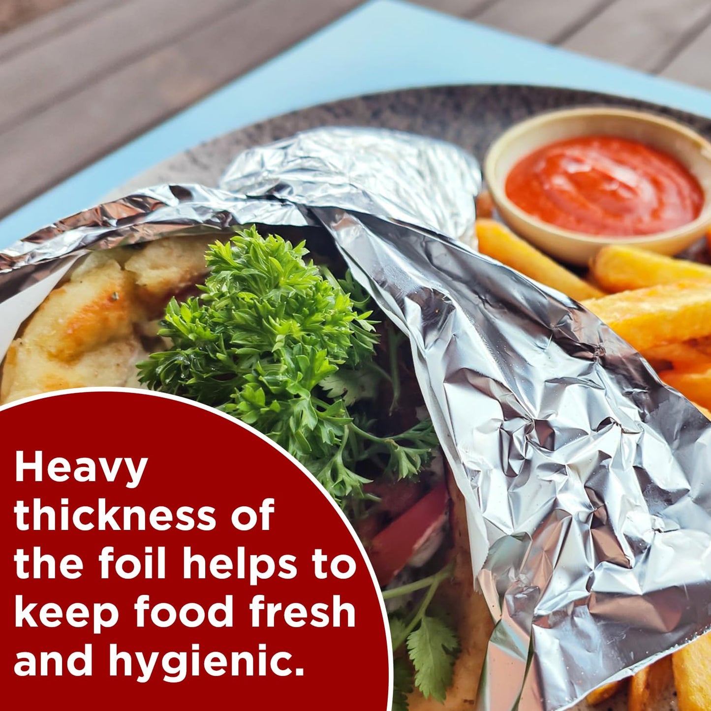 Well Pack Aluminium Foil Upto 72 Meters 14 Microns | Parchment & Wrapping Paper | Perfect for Cooking, Baking, Packing and Serving Foods