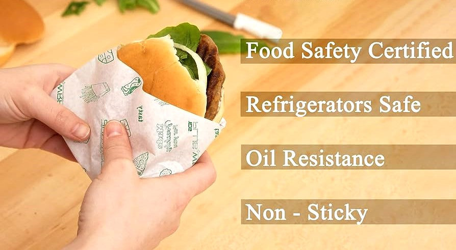 Well Pack Food Wrapping Paper Roll | Baking Paper | Roti Wrap | Packing All Food Items | Non Stick Paper | Parchment roll for Oil Absorption & Microwave Safe Butter Paper (upto 100 Meter, 500 gram)