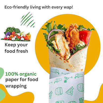 Well Pack Food Wrapping Paper Roll | Baking Paper | Roti Wrap | Packing All Food Items | Non Stick Paper | Parchment roll for Oil Absorption & Microwave Safe Butter Paper (upto 100 Meter, 500 gram)