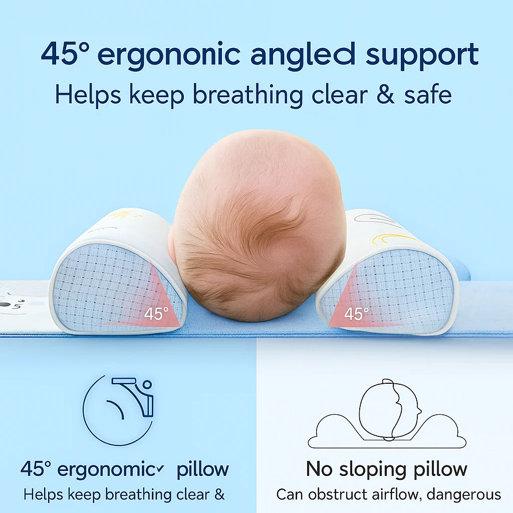 Baby Shaping Head Support Pillow - Assorted Colour