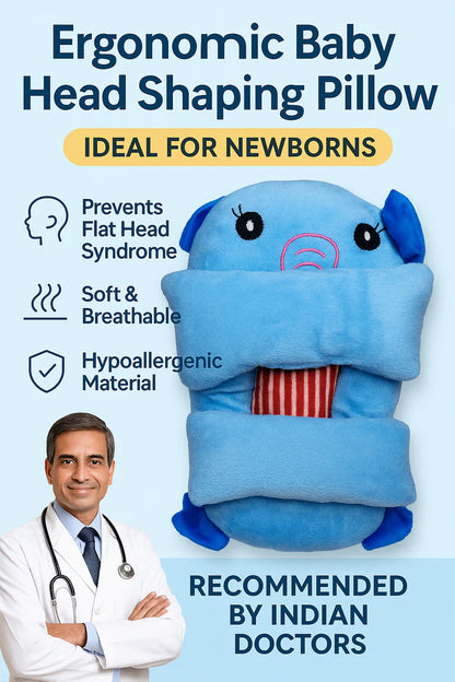 Baby Shaping Head Support Pillow - Assorted Colour