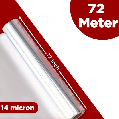 Well Pack Aluminium Foil Upto 72 Meters 14 Microns | Parchment & Wrapping Paper | Perfect for Cooking, Baking, Packing and Serving Foods