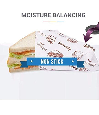 Well Pack Food Wrapping Paper Roll | Baking Paper | Roti Wrap | Packing All Food Items | Non Stick Paper | Parchment roll for Oil Absorption & Microwave Safe Butter Paper (upto 100 Meter, 500 gram)