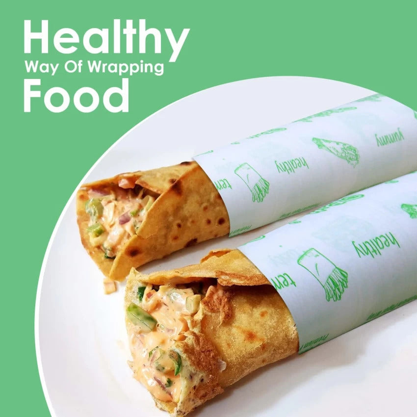 Well Pack Food Wrapping Paper Roll | Baking Paper | Roti Wrap | Packing All Food Items | Non Stick Paper | Parchment roll for Oil Absorption & Microwave Safe Butter Paper (upto 100 Meter, 500 gram)